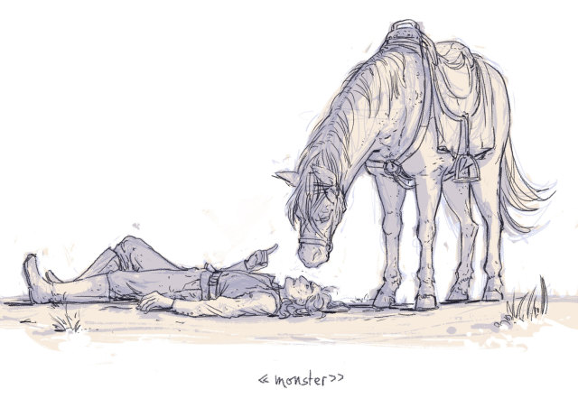 I needed something amusing and calming to start in this day... this sketch was almost finished anyway. ... This is like the...