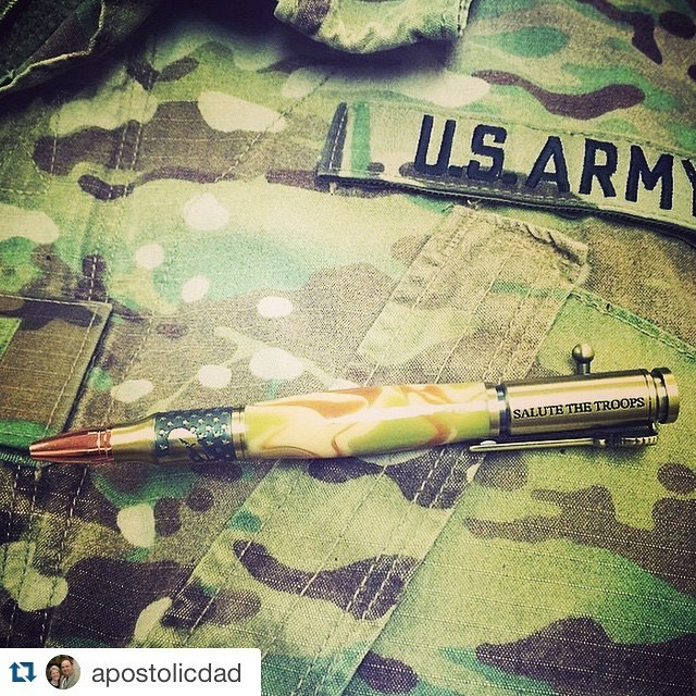 #Repost @apostolicdad with @repostapp.
・・・
A special pen sent to a good friend and soldier serving our country. Www.apostolicgifts.com. If you have a special soldier you want to honor check out our website.