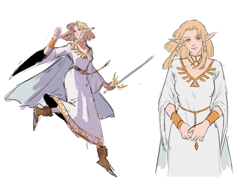 papabay:some more designs for my own Zelda I had on my✨ twitter ✨my take on her ceremonial clothing 