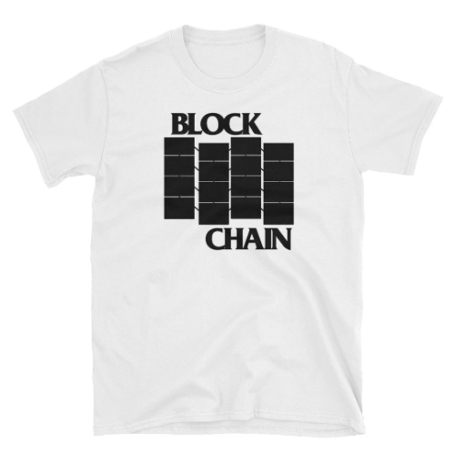 Blockchain inspired by Black Flag T-Shirt
Available on Etsy and Teepublic..