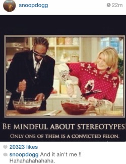 onlyblackgirl:  bigmacqueen:  Snoop is so reckless on IG lmao  LMAO 