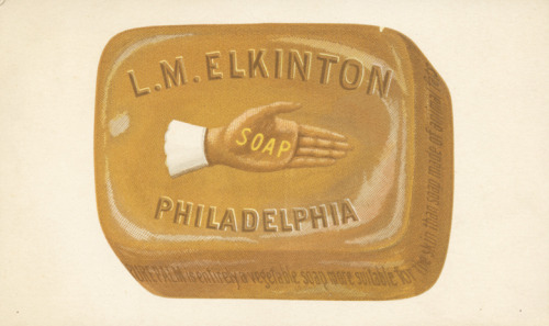 L.M. Elkinton soap, advertising card, 1895. Pure Palm is entirely a vegetable soap, more suitable fo