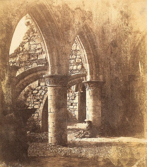 Thomas Keith (1827-1895), Iona Abbey, Keith&rsquo;s wife resting against a pillar, September 1st