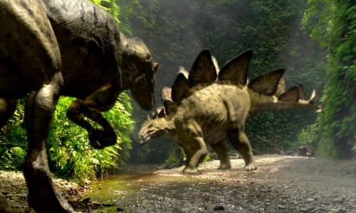 dinodorks:Allosaurus vs. Stegosaurus - Walking with Dinosaurs (1999)