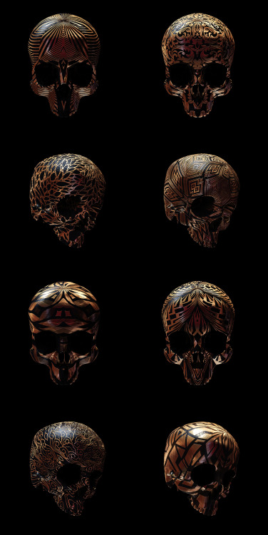 irakalan:GOLDEN SKULLSHope you like skulls… by Art Director and Creative 3D Designer BILLY BOGIATZOG