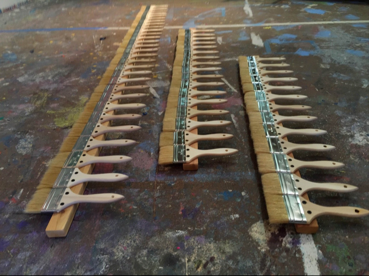 Building super-brushes for Walker Art Center painting workshop tonight. Stop by and help Ed Charbonneau and I make 3 large paintings. 6-9pm in the art lab. Also, curator Eric Crosby will be giving a gallery talk at 7pm about the fantastic Jack...