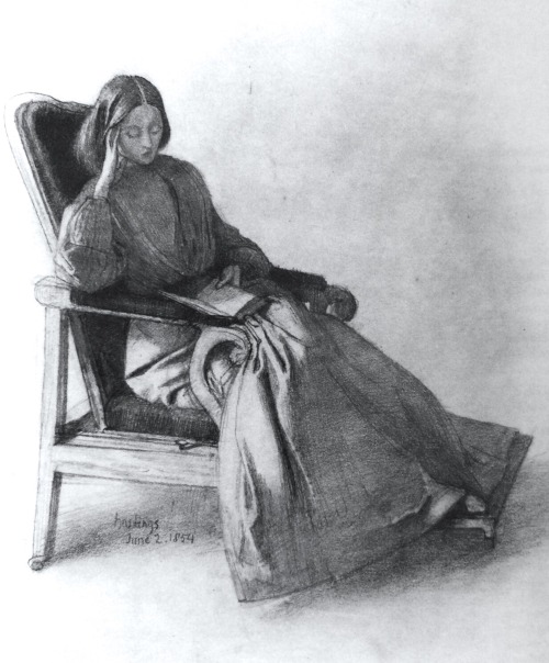 a-little-bit-pre-raphaelite: Elizabeth Siddal at Hastings, June 1854, Dante Gabriel Rossetti