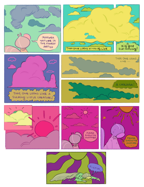 skunkes: a comic about some clouds i saw yesterday