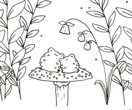 intergalactic-romantic:oh, to be a tiny froggy.. sitting on a mushroom.. with your