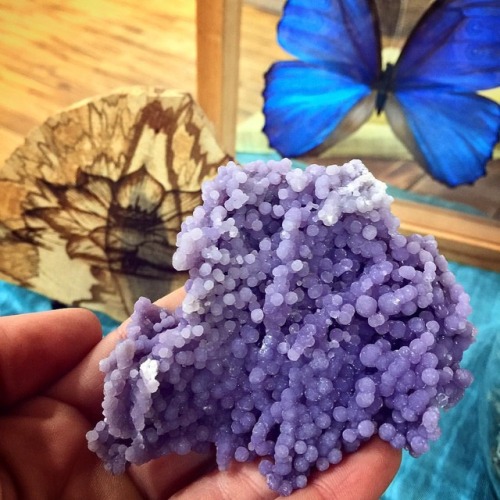 FLASH SALE: GORGEOUS Druzy Grape Agate, was $70 now $35! Dimensions: 3.25 inches tall, 2.5 inches wi