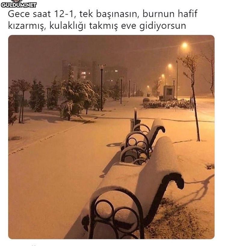 Kışı özledik Gece saat...