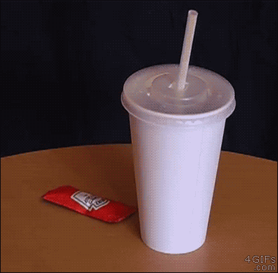 Straw in ketchup prank