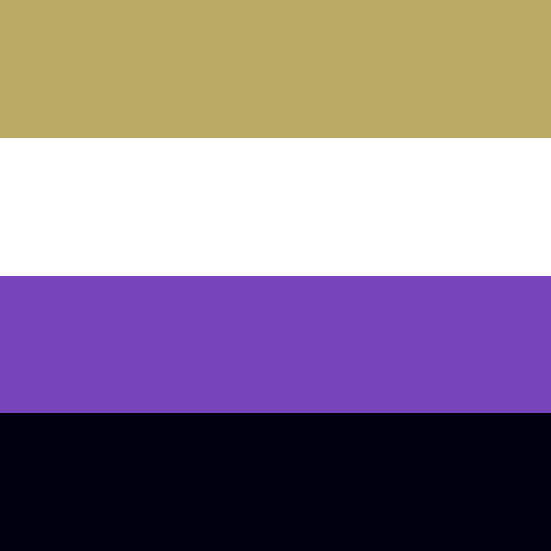 Nonbinary flag but it’s color picked from Kalin Kessler!