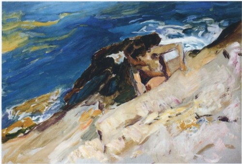 Looking for Crabs among the Rocks, Javea, 1905, Joaquín SorollaMedium: oil,canvaswww.wikiart