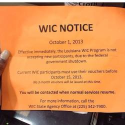 cocoavalentines:  invisiblelad:  cognitivedissonance:  For those who think the government shutdown affects just a few people, U.S. Uncut provides evidence to the contrary. This is happening in all 50 states. Some states have enough to last through the