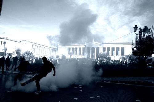 Porn photo revnews:  Greek Riot Cops Attack Commemorative