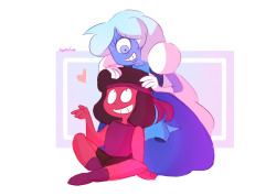 spatziline:  This was going to be a Ruby doodle but I couldn’t draw her without Sapphire…otp feels 