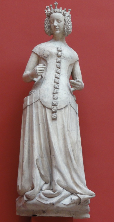 Two statues of Isabeau of Bavaria, Queen consort of Charles VI of France, c. 1390