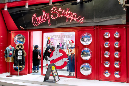 Harajuku kawaii brand Candy Stripper Ghost Busters collection in their iconic Cat Street boutique no