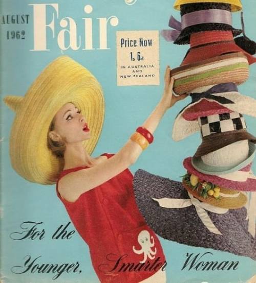 kitschandretro: For the younger, smarter woman who has no idea what to do with her hats. #vintage #v