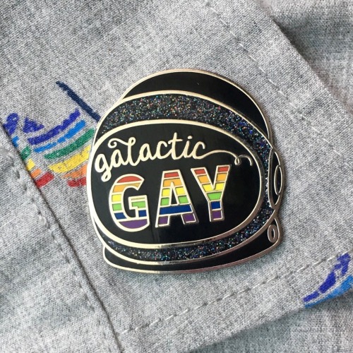 sosuperawesome:Space Helmet Pride PinsGlorious Weirdo on Etsy