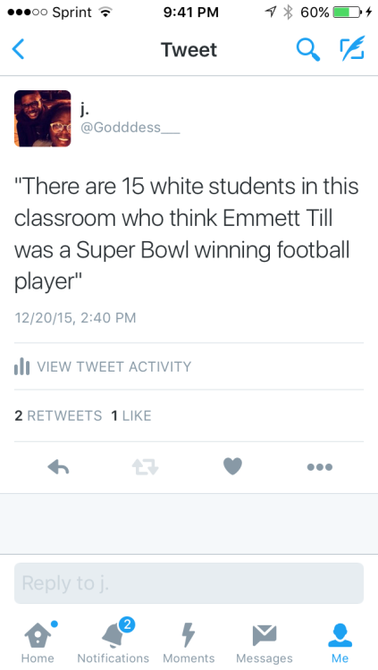 eccentric-nae:  delasouloist:  jacks454:  princessfailureee:  youngblvckgoddess:  If a college administration ever asks why students of color want professors of color teaching classes in disciplines that focus on marginalized peoples, this is the reason