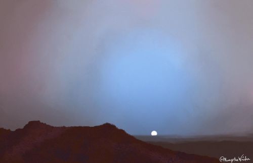 I’ve been wanting to paint this for days, the sunset from Mars. How incredible, that we live at a ti