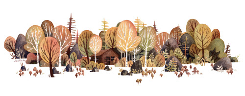 header and making of the header of my new twitter accountEDIT:Print set of my birch tree forest in m