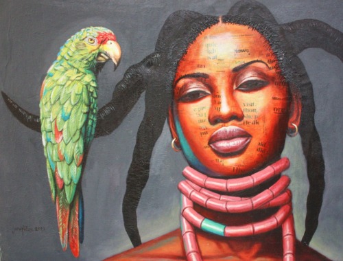 artblackafrica: Nigerian artist Joseph Eze’s (b.1979) portrait series deals with the intersect