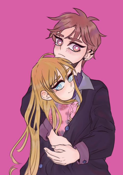 A birthday gift for my friend Curry; fanart for her webcomic/webtoons Not So Shoujo Love Story :) It
