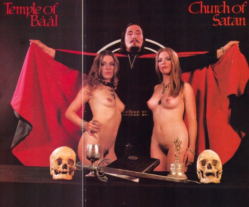 eroticaretro:  From the December 1978 pictorial “Temple of Baal, Church of Satan”, published in Cheri Magazine.   Models unknown