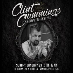 Tattoosnob:  There Is A Memorial Service This Sunday For Clint Cummings Who Recently