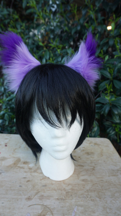  Cat/Fox Headband Ears Lavender with purple tips! So many fun commissions coming in. ♥ See something