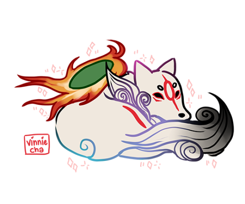 vinnie-cha:replaying one of my favourite games, i honestly love amaterasu with all my heart