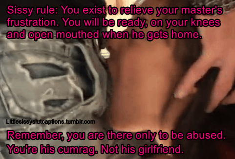 littlesissyslutcaptions:  Hundreds of Original Sissy Captioned gifs!Original cheating and cuckold captions!