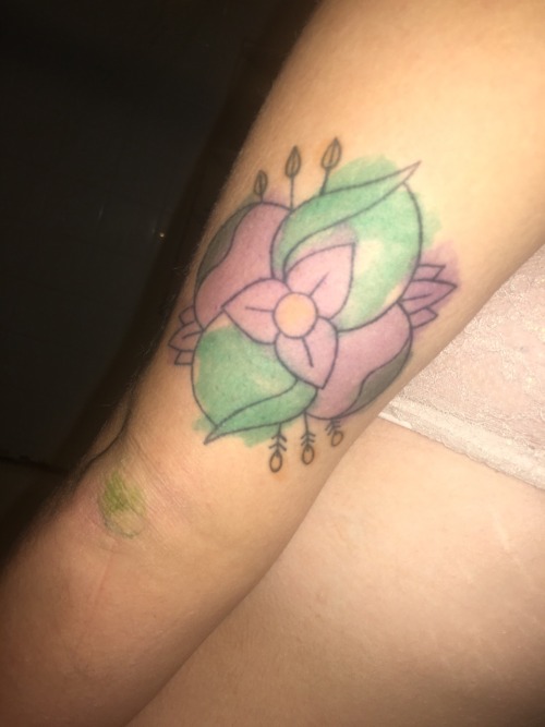 One of the kids from my work colored in my tattoo with markers