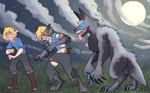 I’ve decided I’m putting the tf here, heehee. Blue getting wolfos’d for @void-home !! This was a YCH