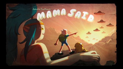 XXX Mama Said - title carddesigned by Kris Mukaipainted photo