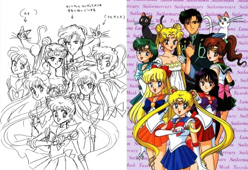  Sailor Moon Animanga Books by Nakayoshi CoverSketches by Naoko Takeuchi (1)