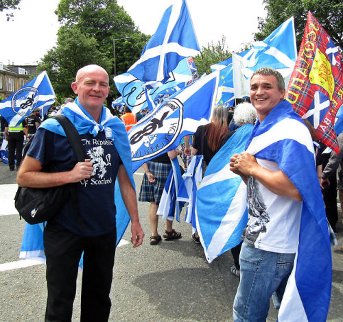 scotianostra:All Under One Banner,Today’s pro-independence march today in Stirling to mark the 704th