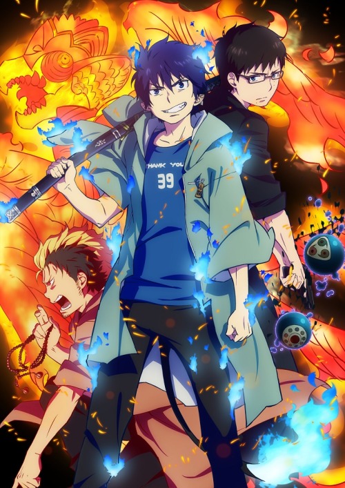 animeslovenija:  Blue Exorcist anime returning in 2017, official announcement and key visual. Staff:Director: Koichi HatsumiSeries Composition: Toshiya OnoCharacter Design: Keigo SasakiMusic: Hiroyuki Sawano / KOHTA YAMAMOTOProduction: A1-PicturesNote: