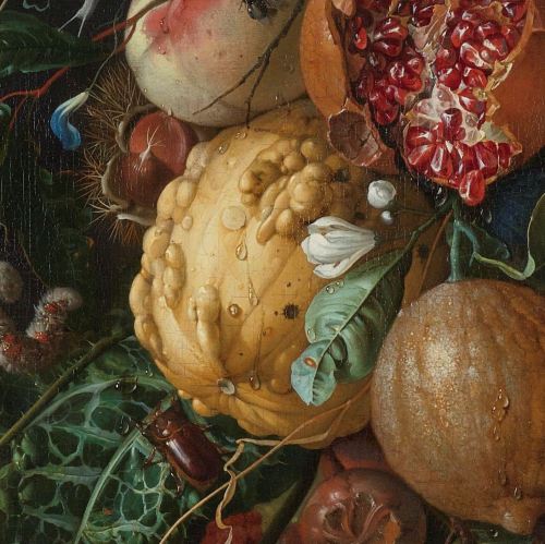 Jan Davidsz. de Heem, Festoon of Fruit and Flowers (detail), 1660 - 1670. Oil on canvas, 74 × 