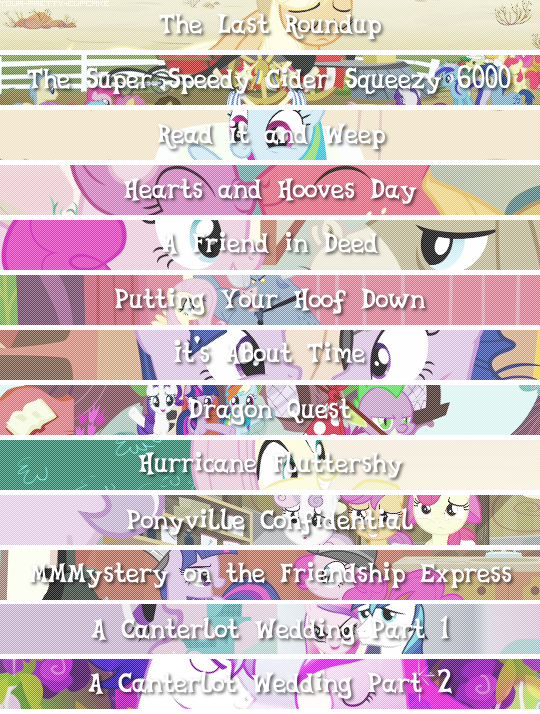 your-pretty-cupcake:  My Little Pony Friendship is Magic : All the episodes so far.