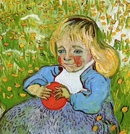 artist-vangogh:  Child with Orange, 1890, Vincent van GoghMedium: oil,canvas