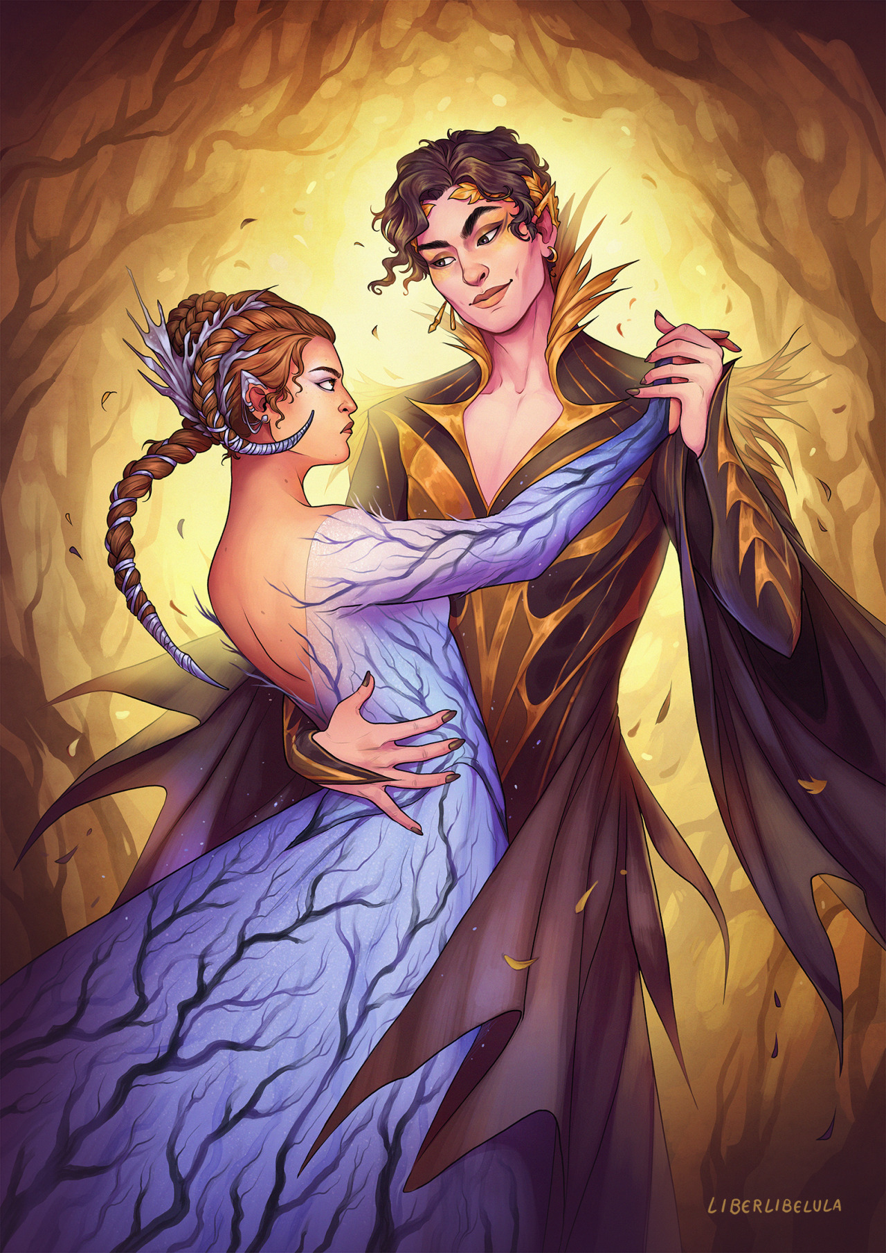 Jude and Cardan by liberlibelulat #tfota #the folk of the air #tcp #the cruel prince fanart  #the cruel prince  #the wicked king  #the queen of nothing #jude duarte #jude and cardan  #jude x cardan  #cardan and jude #cardan#cardan greenbriar