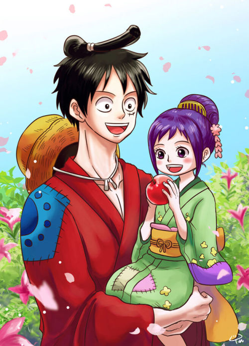 Luffy taro with his adorable daughter 