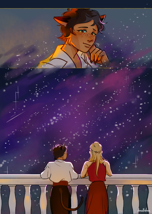 doodlefox2:the sky has the stars, and i have you by my side