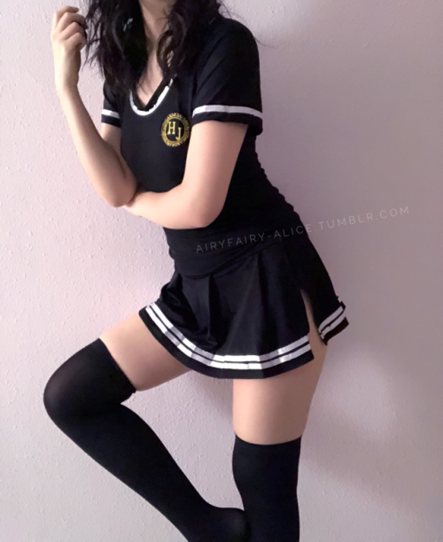 airyfairy-alice - Black Sporty School UniformI know I’m...