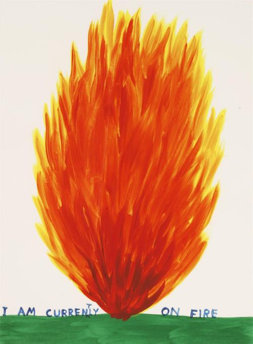 casualist-tendency:David Shrigley (British, b. 1968), I am currently on fire, 2018