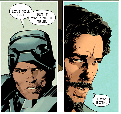 mercy-misrule: toxicnotebook:   starkassembled: Invincible Iron Man #11 (2016) @mercy-misrule   i made this with my mind  